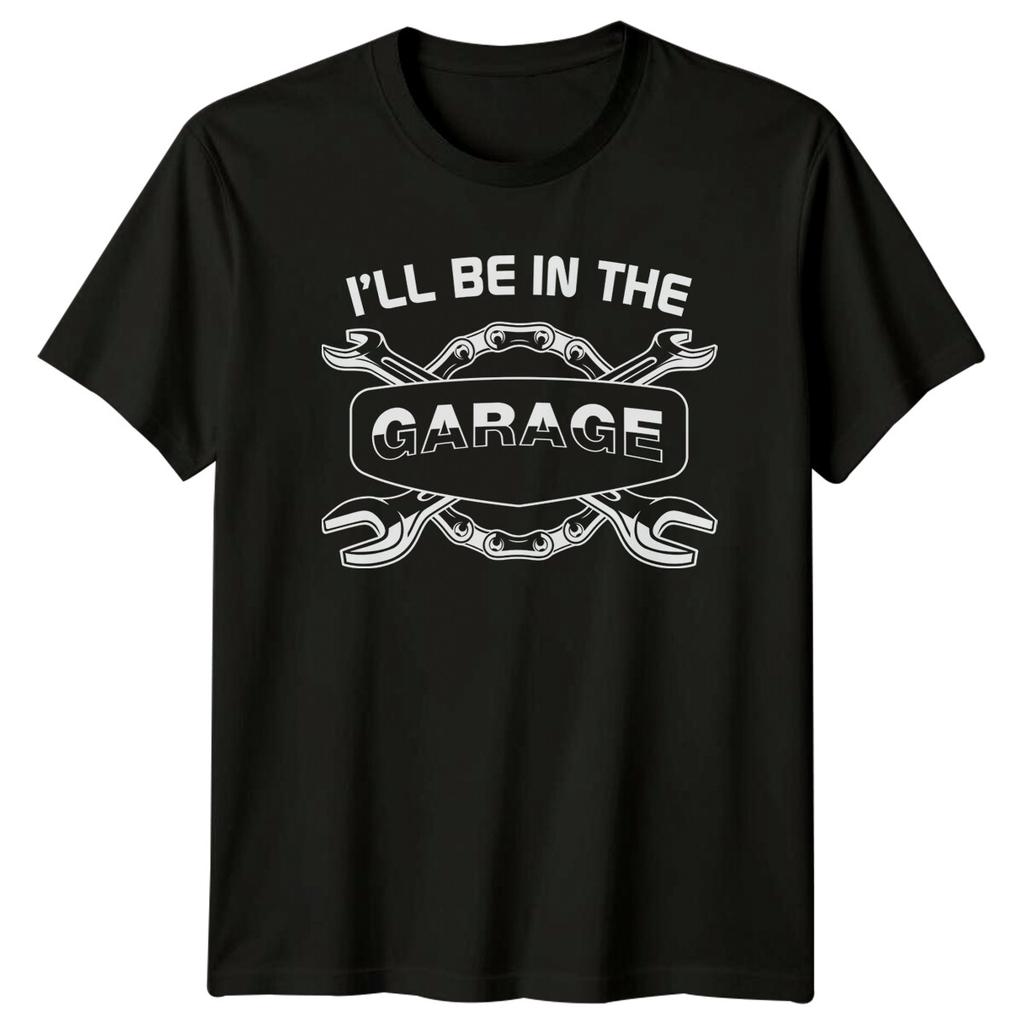 Ill Be In The Garage Mechanic Wrench Chains Auto TShirt
