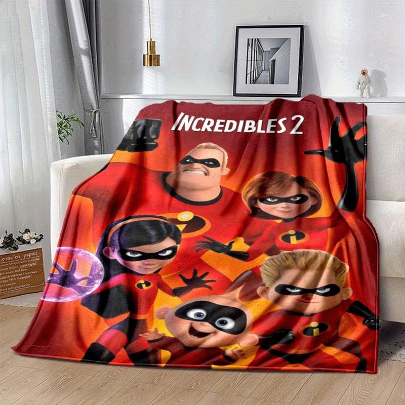 1pc The Increibles Printing Blanket - Soft, All-Season Throw for Living Room, Beroom,Personalize Gift with Aorable Cartoon esign