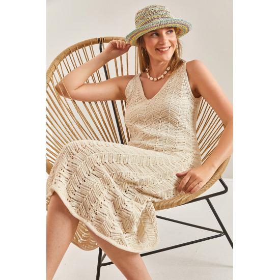 Women's Strap Openwork Summer Knitwear Dress
