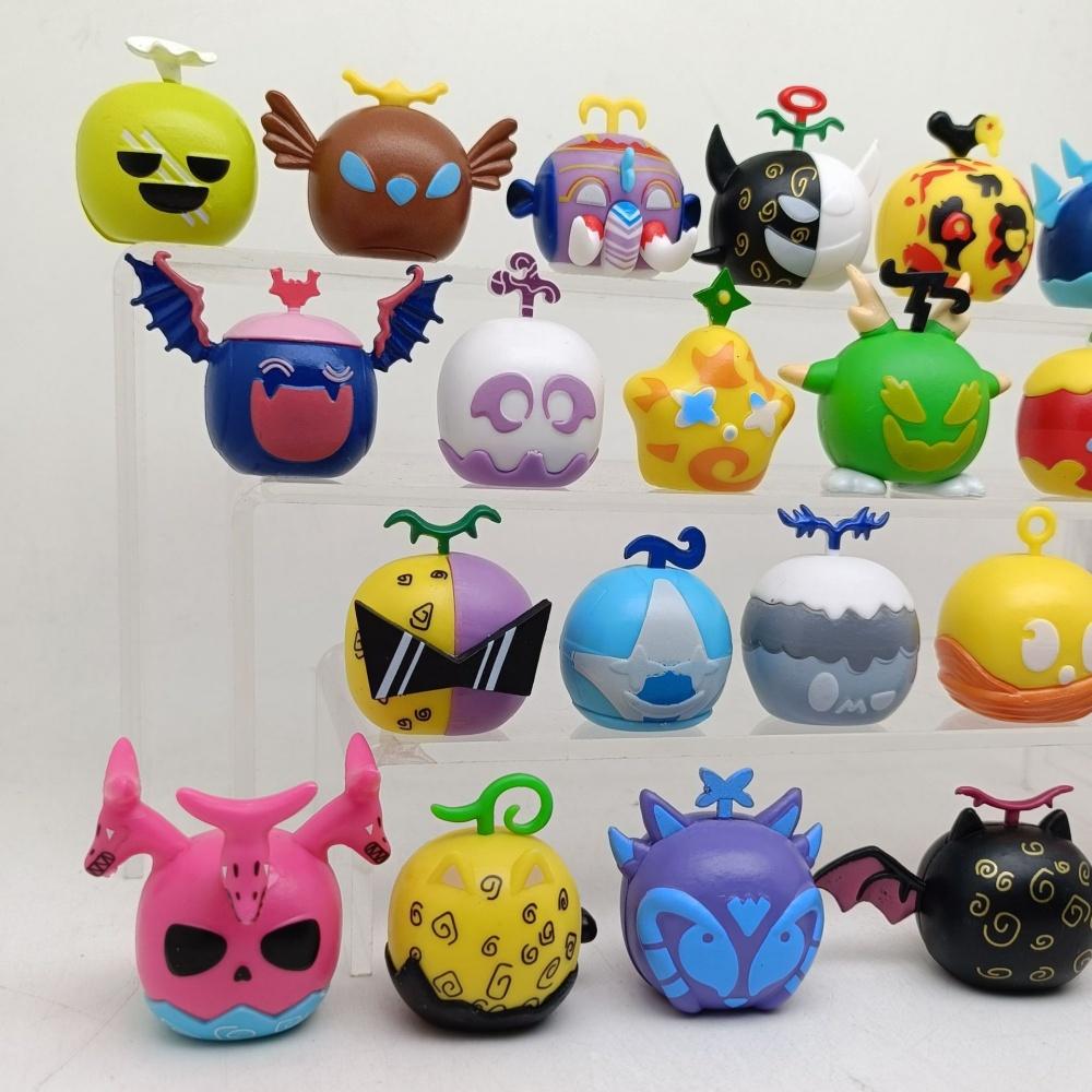 12/24Pcs Blox Fruits Model Action Figure Toys Set Cartoon Square Devil Collection Figure Toys for Christmas Kid Birthday Gift