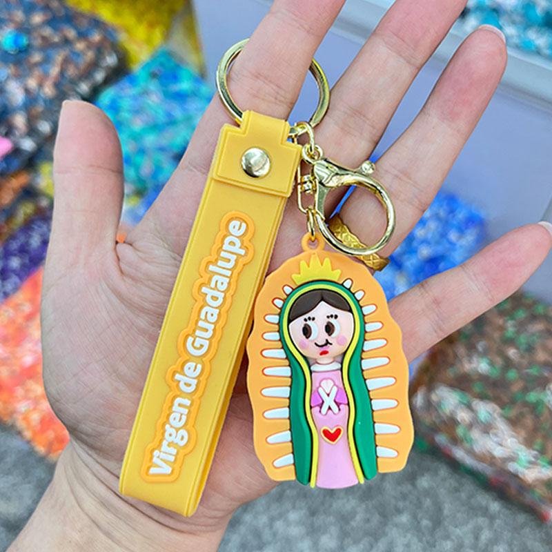 Jesus Virgen de Guadalupe Anime Keychain Foreign Backpack Pendant Friends Holiday Gift Christian Catholic