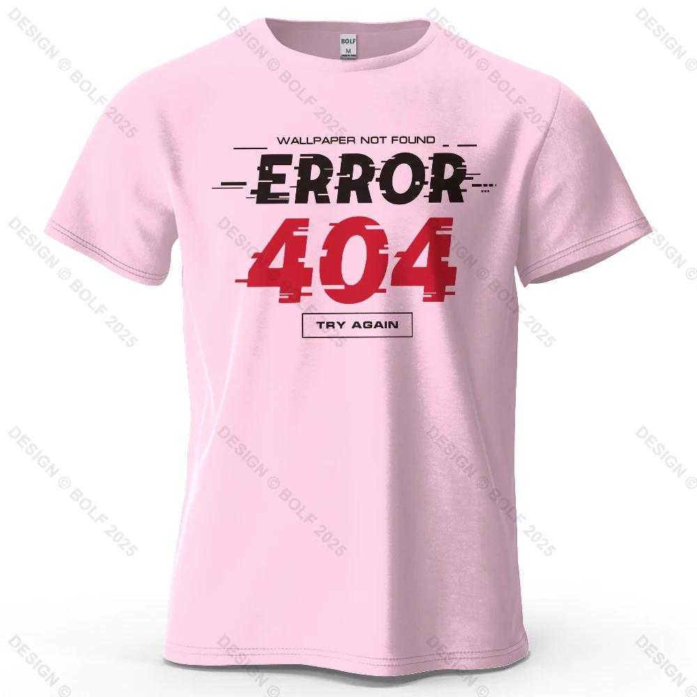 Error 404 Wallpaper Not Found Printed Unisexs TShirt 100 Cotton Oversized Glitch Art Graphic Tees For Unisex Tops Tees Streetwear