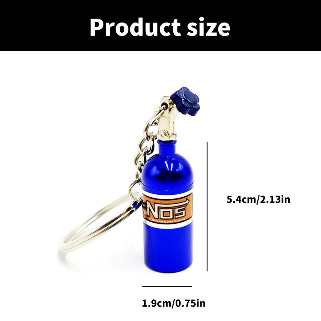 Брелок в форме баллона с закисью азота, имитация, держатель для ключей, алюминиевый сплав, незаменимый аксессуар для автолюбителей и энтузиастов
