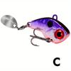 1Pcs Rotating Jig Metal VIB Spoon Spinner Fishing Lures Vibration Hard Bait For Bass Pike Winter Ice Fishing Tackle