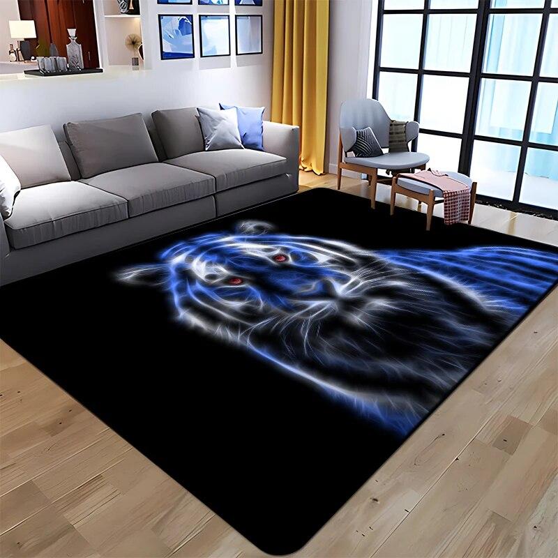 3D Printing Tiger Beauty Printed Carpet for Living Room Non-Slip Area Rug Bedroom Modern Home Decoration Yoga Mat Dropshipping