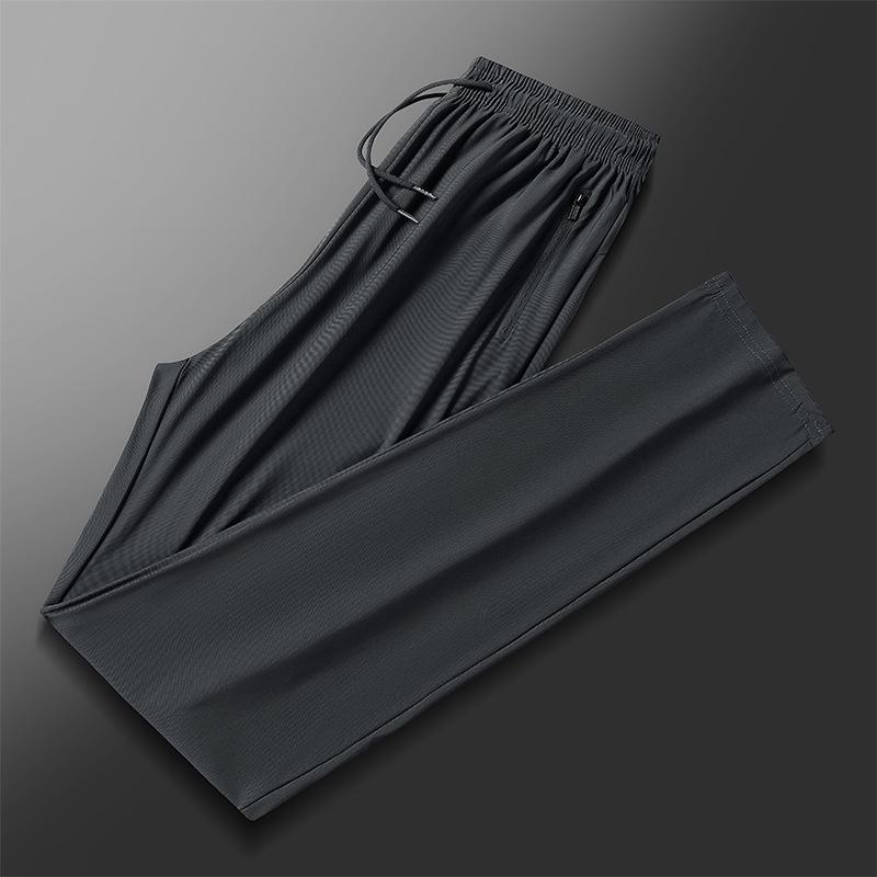 Мужские летние повседневные брюки Ice Silk из дышащей эластичной ткани, быстросохнущие