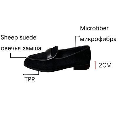 Мода 2025 Новая весна Замшевая кожа Женская обувь Повседневные слипоны Лоферы Удобная простая обувь Обувь с круглым носком Женская обувь Zapatos De Mujer