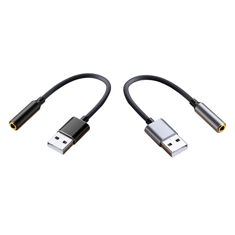 B03B-USB на 3,5 мм Jack Аудиоадаптер USB на Аудиоразъем Адаптер Гарнитуры USB A на 3,5 мм Female Внешняя Стерео звуковая карта