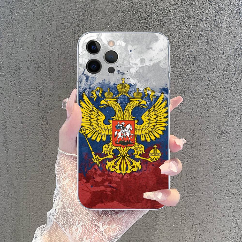Flag Of Russia Phone Case For IPhone 17 16 15 14 13 12 11 Pro Max Plus Soft Cover Personalized DIY