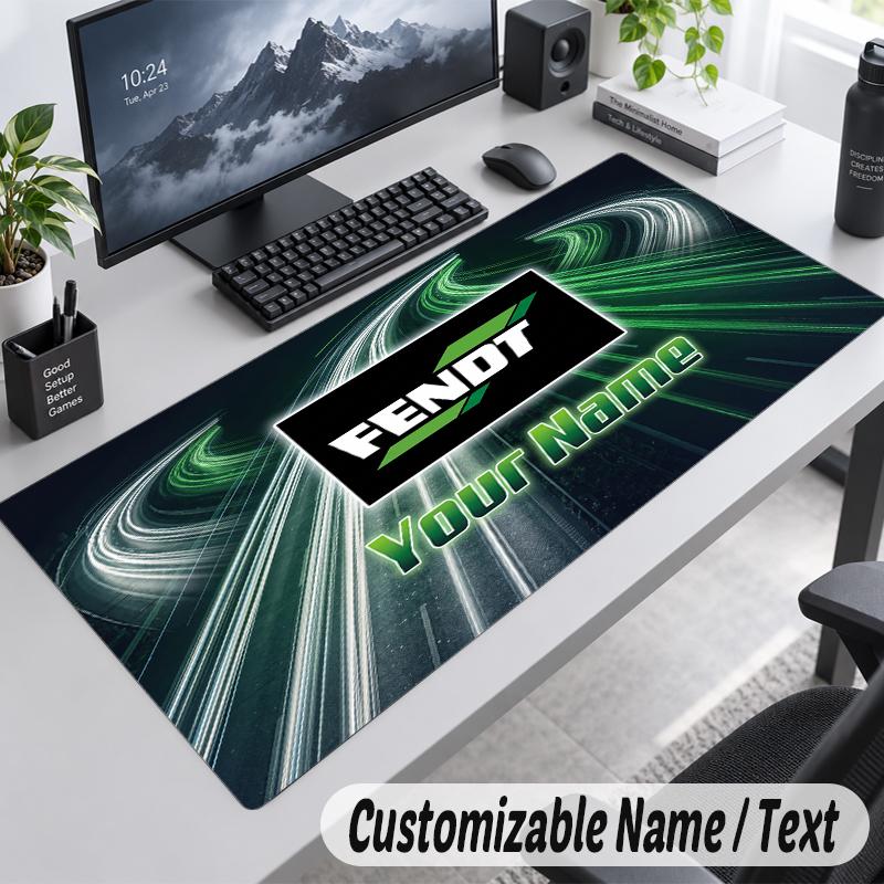 Custom Name Text Mouse Pad Fendt Personalized Desk Pad For Work And Gaming