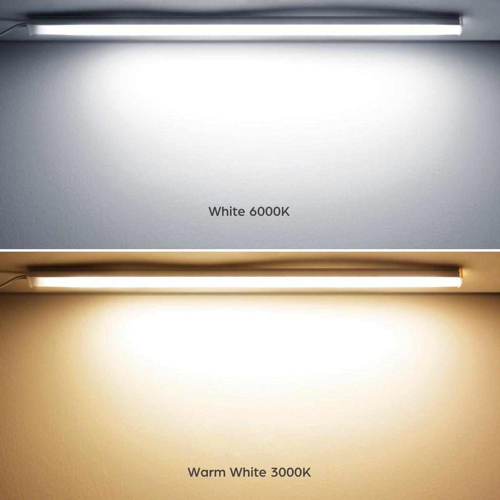 Светодиодная лента с регулируемой яркостью, алюминиевый ночник с дистанционным управлением, светодиодная панель для кухни, шкафа, шкафа, освещение, вилка ЕС