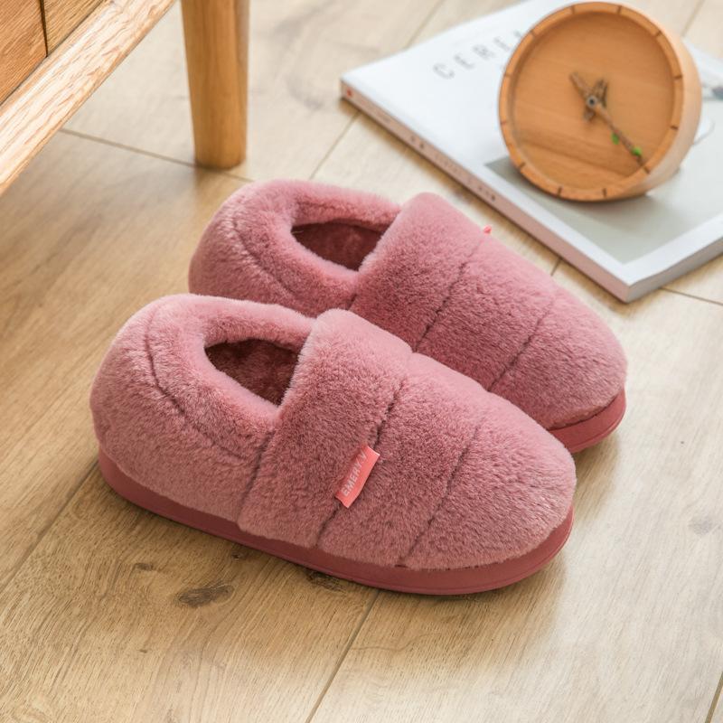 Female And Male Couple Autunmn And Winter Slippers Men Plush Cotton Slipper Shoes Women Home Indoor Warm Slides Women Shoes