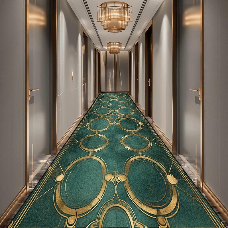 Nordic Marble Decoration Long Corridor Carpet Living Room Luxury Runner Rug Hotel Aisle Floor Mat Home Room Doorway Hallway Rugs