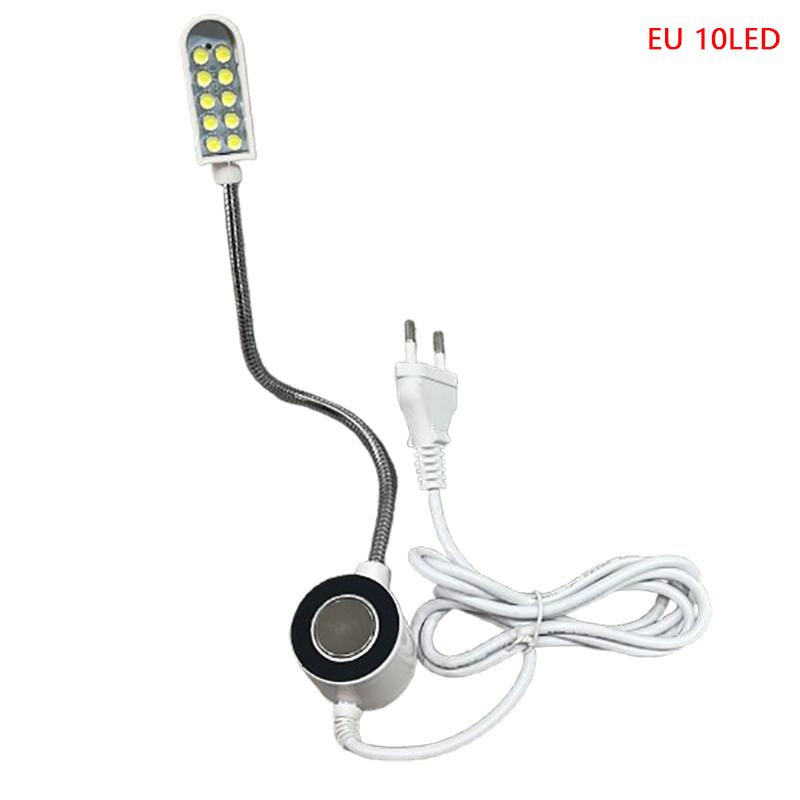 1Pc 10/20/30 Led Sewing Machine Lamp 360 Flexible Adjustable Gooseneck Work Lamp Industrial Lights With Base For Workbench