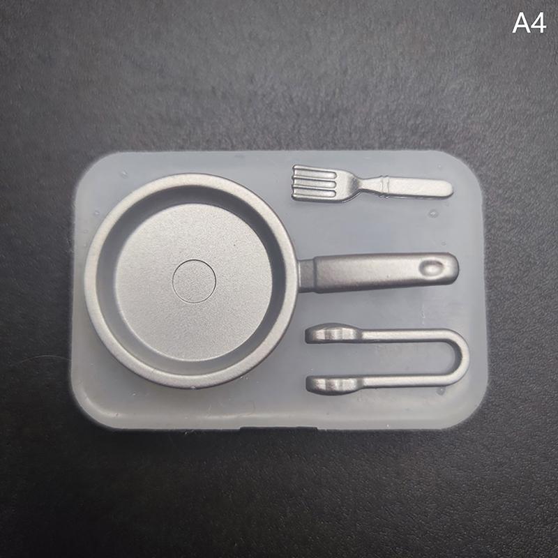 Противень для выпечки кукольного домика Силиконовая форма Мини-сковорода для кукольного домика Кукольный домик Кухонная утварь Аксессуары