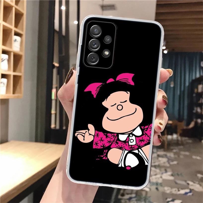 Cartoon Cute Mafalda Soft Phone Case For Samsung Galaxy A52 A42 A32 A12 A22 A51 A50S A30S A20S A10S A71 A41 A31 A21S A40 A20E A7