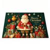 Machine Washable Christmas Door Mat Non-Slip Backing Festive Entrance Rug  For Corridors