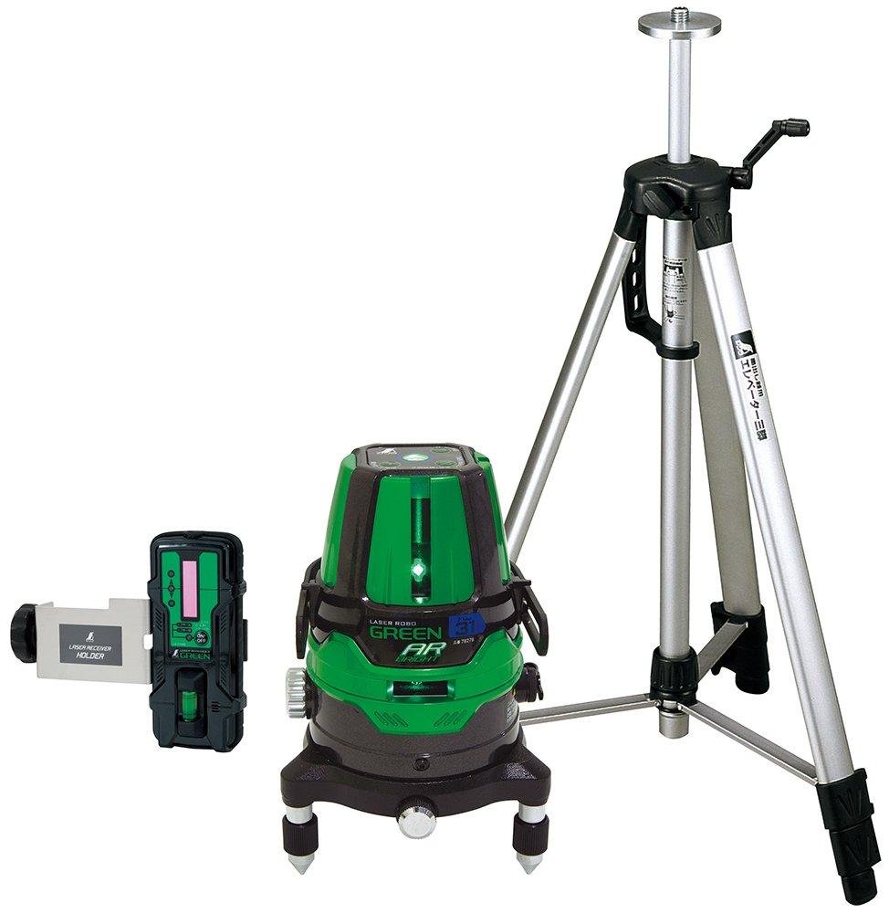 Shinwa Sokutei Laser Marker Laser Robo Green LASER ROBO GREEN Neo 31 AR BRIGHT Set 78288 Receiver/Tripod