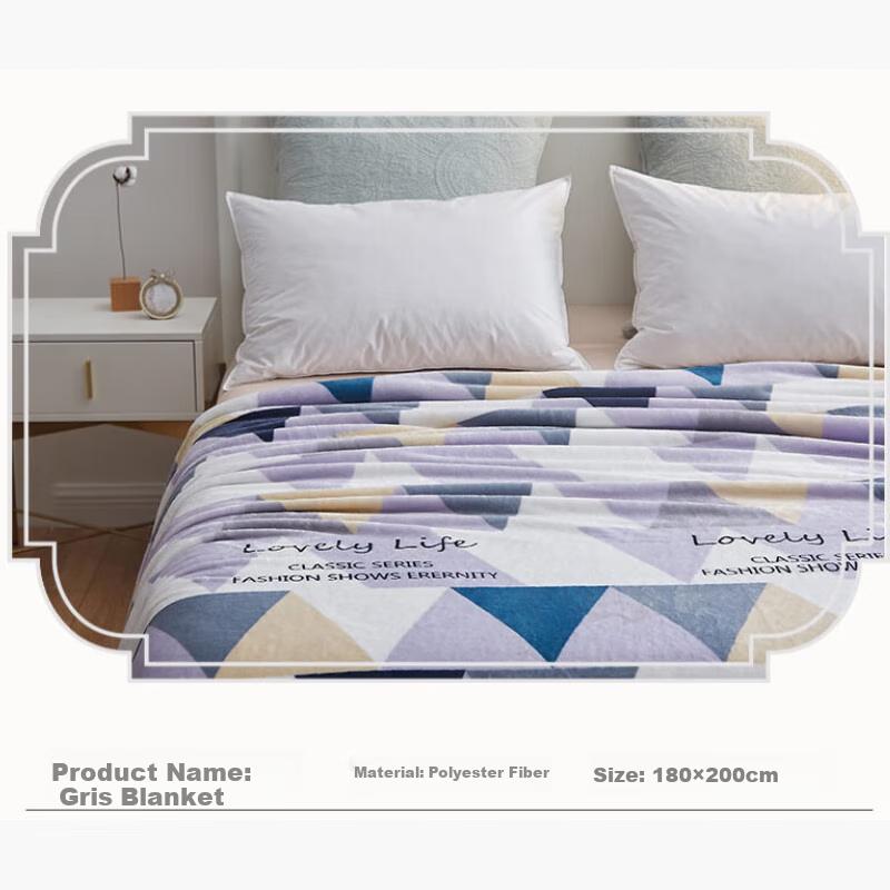 Blanket, Office Nap Air Conditioning Blanket, Warm Home Sofa Cover Blanket Shawl, All-Season Style, 1.8*2m, Gries