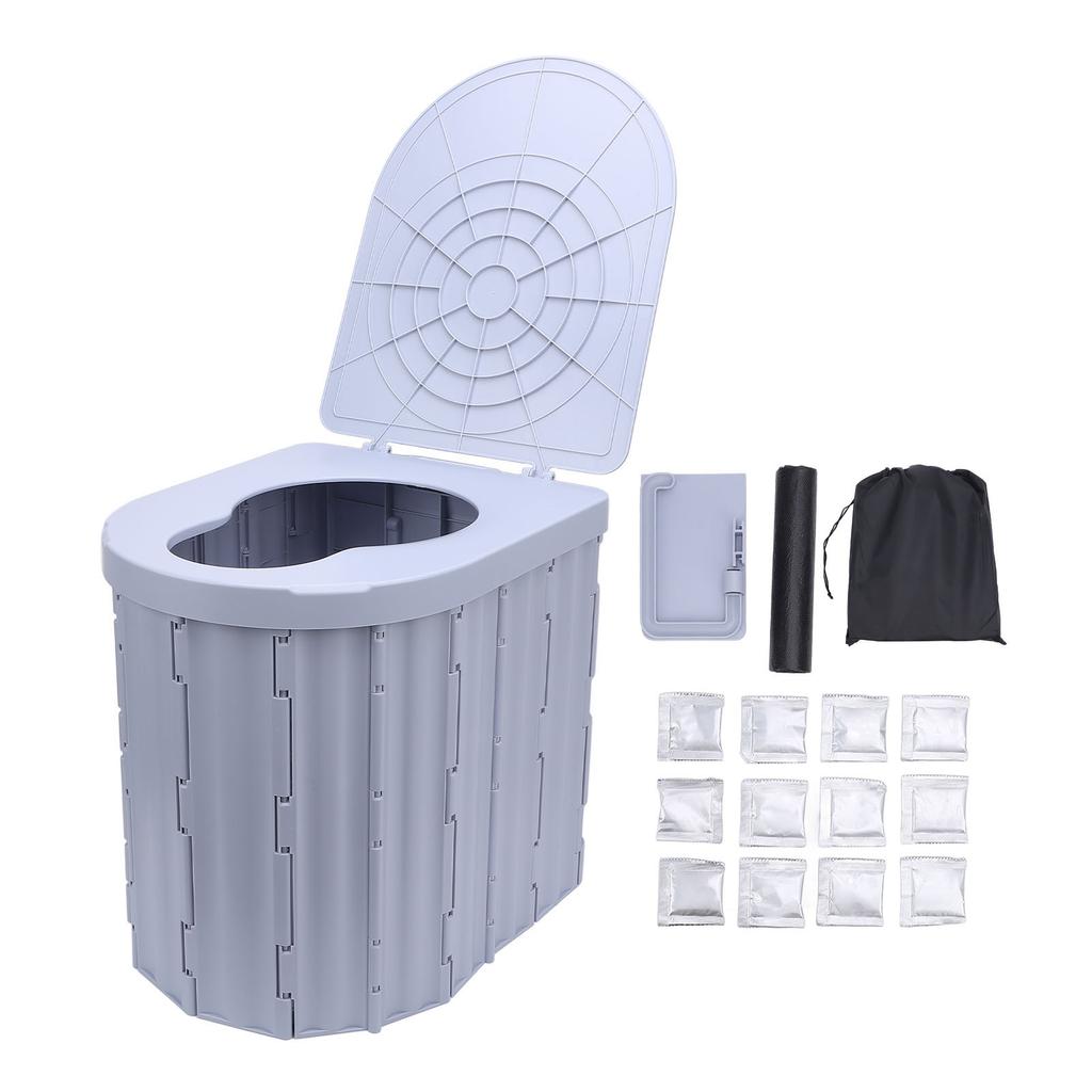 Portable Toilet Large Capacity 150KG Load Bearing Folding Camping Toilet for Travel Road Trip Foldable Toilet Portable Toilet