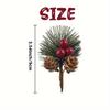 10 Pieces of Simulated Pine Cone Red Berry Cuttings Decoration Ornaments Pine Needle Mini Christmas Tree Accessories
