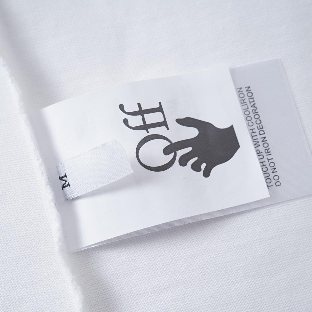 Off-White Летняя мужская и женская футболка оверсайз из чистого хлопка с разноцветной вышивкой стрел, уличный стиль