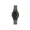 Casio Часы с кварцевым механизмом и стальным ремешком, унисекс, черный циферблат, A158WA-1(Часы1100--)