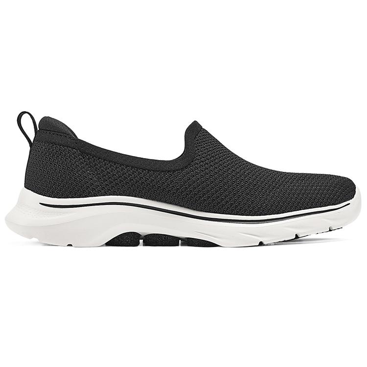 Skechers GO WALK 7 Дышащие Легкие Низкие Повседневные Туфли Женские Черно-Белые 125218-BKW