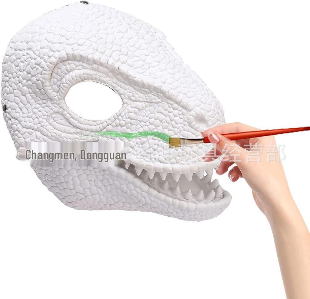 Movable-Mouth Cute Tyrannosaurus Dinosaur Mask for Halloween & Christmas