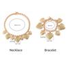 Stereoscopic Metal Heart Bracelet Elegant Vintage Jewelry Temperament Heart Pendant Necklace  Daily