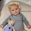 BZDOLL 24 дюйма 60 см 3D-раскраска Кожа Арт Реборн Улыбающийся Бебе с Венами Тканевое Тело Виниловая Кукла Младенец Игрушка Мэдди для Девочки Малыша Реалистичный