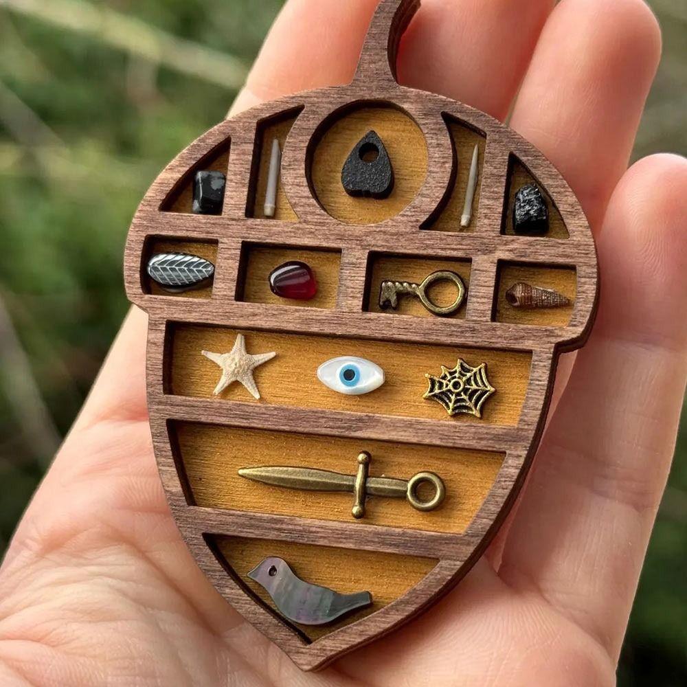 Сердце Звезда Гайка Мини Подставка для украшений Разнообразие Ячеек Полка для кукольного домика Миниатюрная Полка для безделушек Игрушка