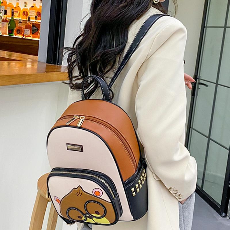 Школьная сумка с рисунком кавайного медведя, женская мода, повседневные рюкзаки с принтом, женские дорожные рюкзаки