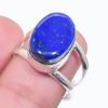 Natural Lapis Lazuli Gemstone 925 Sterling Silver Jewelry Ring Size 6 U8T88