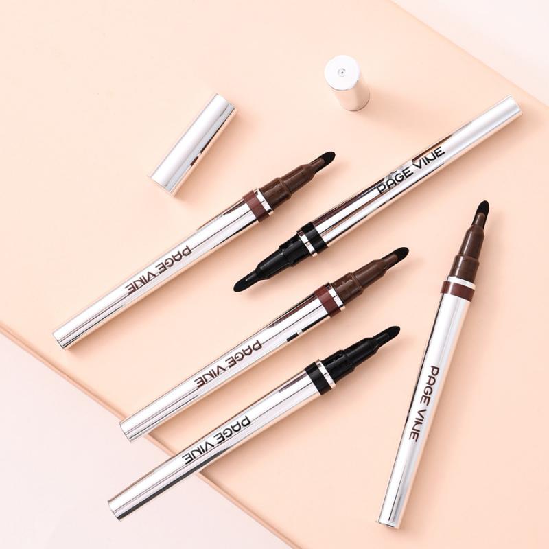 PAGE VINE Liquid Eyeliner Pen Quick Dry Waterproof Long Lasting Smudge Proof Brown Black Felt Tip Eyeliner Smooth Application less