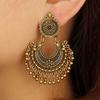 2pcs/ Bohemian Ethnic Style Earrings Vintage Stainless Steel Scalloped Flower Bells Fringe Earrings Earrings Earrings Women's Gi