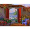 DIY 5D алмазная живопись пейзаж двери цветы вышивка крестиком полная квадратная/круглая дрель Алмазная вышивка художественное руководство домашнее украшение