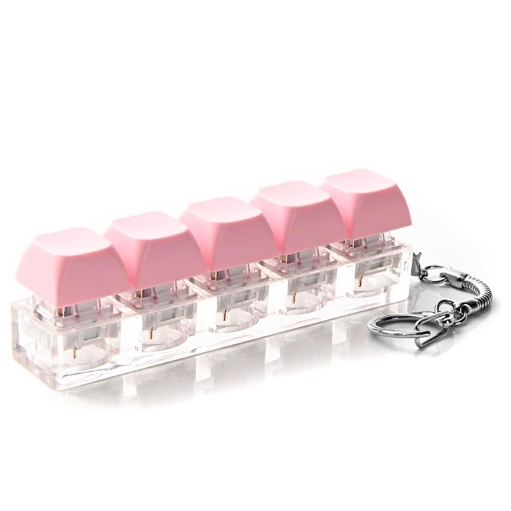 Key Button Decompression Toys 5 Keys Keyboard Fidget Keychain Relaxing Keycaps Keychain Toys  Adult
