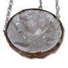 Panier suspendu - Lot de 4 rond - 25 x 13 cm - Fond plastique anti-fuite - Chaîne et cadre métal