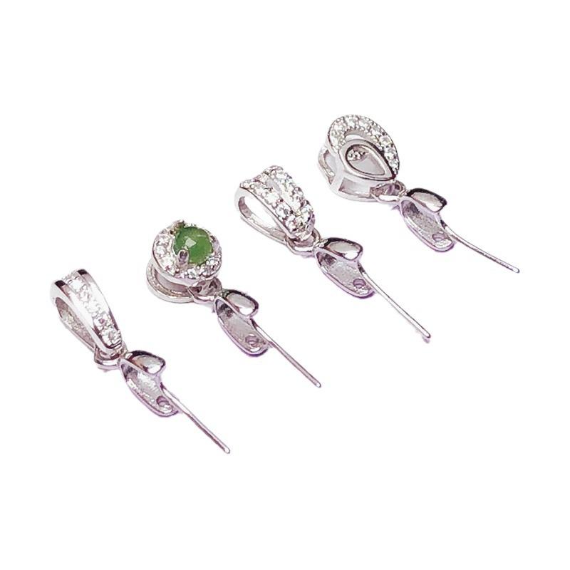 Пряжка из стерлингового серебра S925 для ожерелья Jade Buddha/Guanyin Pixiu