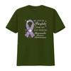 Женская футболка I Wear Purple For My Best Friend Pancreatic Cancer Awareness Черная 2XL Винтажная стирка Уличный стиль Дышащая