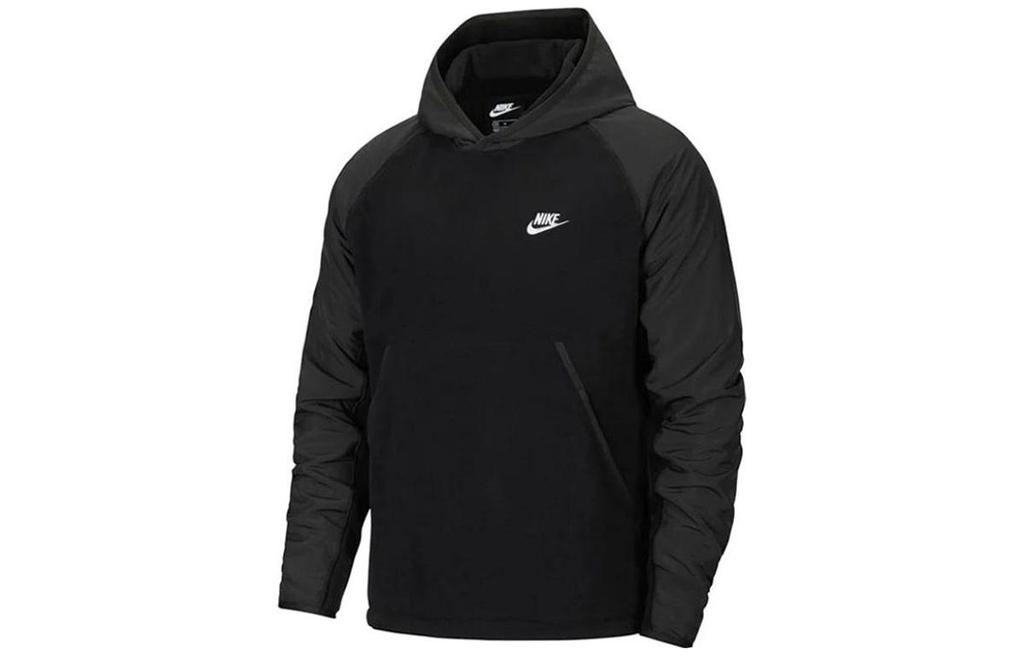 Nike Толстовки Мужские Черные С Капюшоном Утепленные Обычные DM1222-010