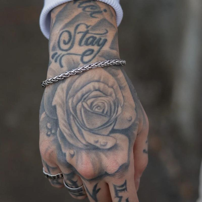 Новый классический браслет-цепочка Figaro Flower Basket для мужчин, ширина 5 мм, браслет-цепочка из нержавеющей стали для мужчин, ювелирные изделия, подарок