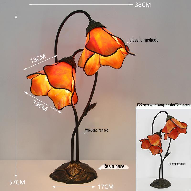 Роскошная европейская ретро настольная и прикроватная лампа