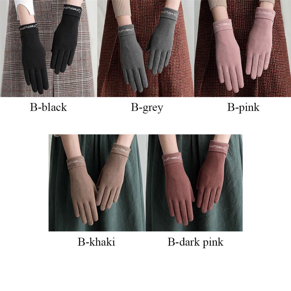 Touch Screen Warm Gloves Thickened Cycling Driving Gloves Daily Mittens  Men Women