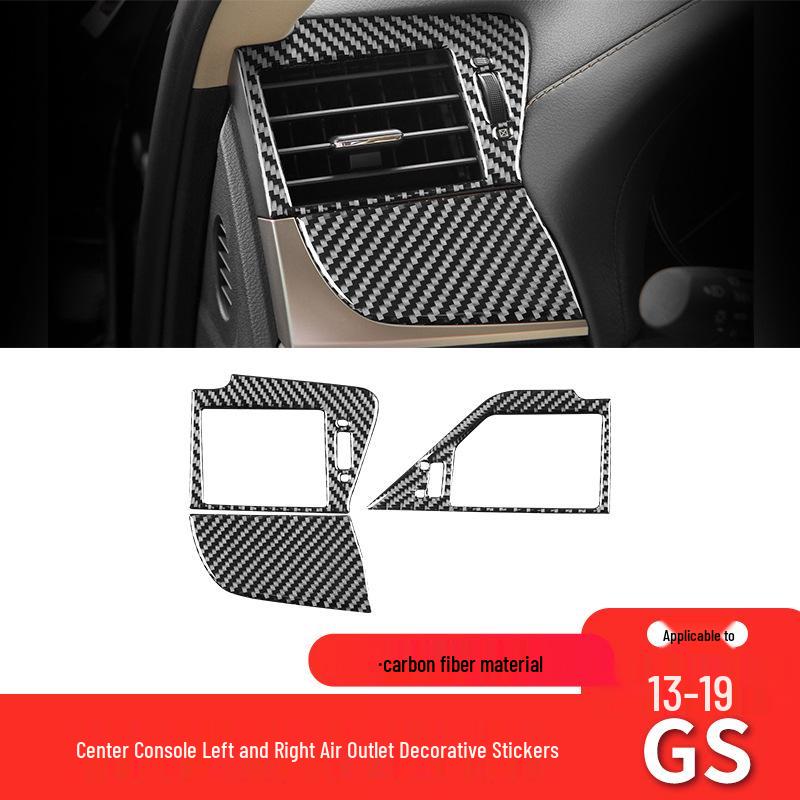 Наклейки на воздуховоды салона из углеродного волокна для Lexus GS 2013-2019