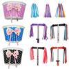 Holders Hanging Retro Tassels Children Bicycle Storage Bike Front Carrier Scooter Handlebar Basket