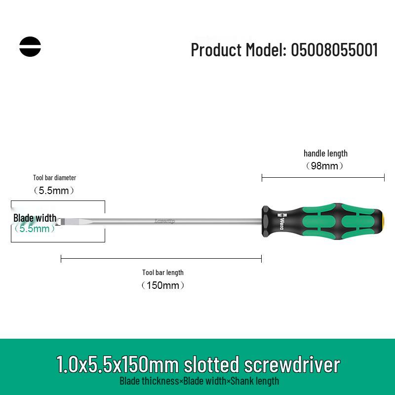 Набор отвёрток Wera Нескользящие Phillips 350 и Шлицевые 335 - Высокая твёрдость, Импортный инструмент.