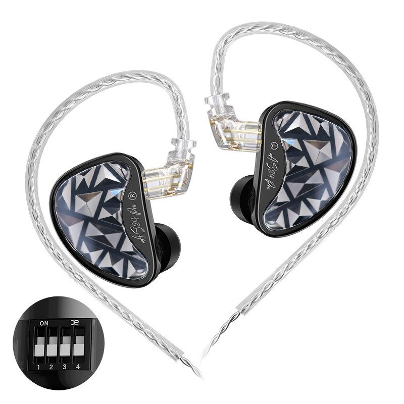 KZ AS24 PRO HIFI Внутриканальные проводные наушники 24-драйверные обновленные с балансным арматурным драйвером Регулируемые амбушюры Игровые наушники с микрофоном