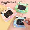 Reusable Writing Pad Mini Drawing Board Keychain for Kids, Cartoon Frog with Key Ring, Hanging Doodle Sketch School Bag LCD Tablet Pendant